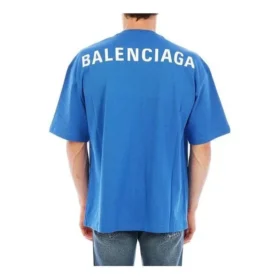 T-shirt en coton avec logo imprimé dans le dos « Blue » 570805THV808077