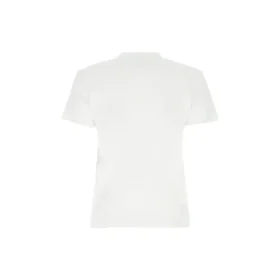 T-shirt en coton à manches courtes avec impression, blanc 612964TJVD69000