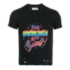 T-shirt en jersey à motif graphique, coupe étroite et effet vieilli « Washed Black » 612964TMVH31055