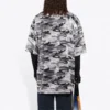 T-shirt en maille camouflage « Grey » 647651TJLC51240