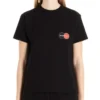 T-shirt homme Balenciaga à col rond et manches courtes, imprimé logo sur la poitrine, noir 620967TIV791000