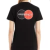 T-shirt homme Balenciaga à col rond et manches courtes, imprimé logo sur la poitrine, noir 620967TIV791000
