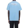 T-shirt homme Balenciaga à col rond et manches courtes, imprimé « Political Campaign », bleu 570803TBV425840