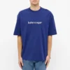 T-shirt homme Balenciaga à manches courtes, logo alphabétique, bleu 612966TIV541195