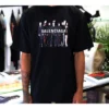 T-shirt homme Balenciaga oversize à imprimé logo rétro, manches courtes, noir 620969TIVA11000