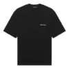 T-shirt homme Balenciaga SS21, couleur unie, imprimé logo, manches courtes, noir 612966TJV871070