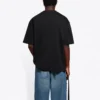 T-shirt homme Balenciaga SS21, couleur unie, imprimé logo, manches courtes, noir 612966TJV871070