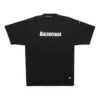 T-shirt homme Balenciaga SS21 à imprimé alphabétique, col rond ajouré et manches courtes, noir 651795TKVB81070