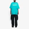 T-shirt homme Balenciaga SS21 à imprimé alphabétique, col rond et manches courtes, vert 651795TKVB84661
