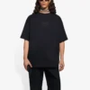T-shirt homme Balenciaga SS21 à imprimé logo, coupe ample, col rond et manches courtes, noir 641675TKV711069