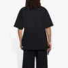 T-shirt homme Balenciaga SS21 à imprimé logo, coupe ample, col rond et manches courtes, noir 641675TKV711069