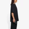 T-shirt homme Balenciaga SS21 à imprimé logo, coupe ample, col rond et manches courtes, noir 641675TKV711069