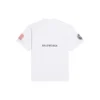 T-shirt homme Balenciaga x NASA Crossover FW21 ample à col rond et manches courtes, blanc 651795TKVD79040