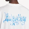 T-shirt homme blanc à coupe moyenne avec illustration stylisée
