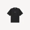 T-shirt homme noir à coupe moyenne avec illustration esquissée T-shirt homme noir à coupe moyenne avec illustration esquissée