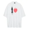 T-shirt « I Love » coupe large « Blanc » 744439TOVH39081