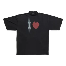 T-shirt « I Love » coupe large « Noir » 744439TOVH39034