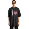 T-shirt « I Love » coupe large « Noir » 744439TOVH39034