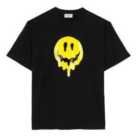 T-shirt imprimé Drip Peace coupe large, collection SS21, noir 641655TKVA11012