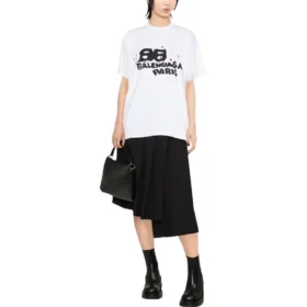 T-shirt à l&rsquo;icône BB Icon dessinée à la main, coupe moyenne « Blanc » 612965TNVN49040