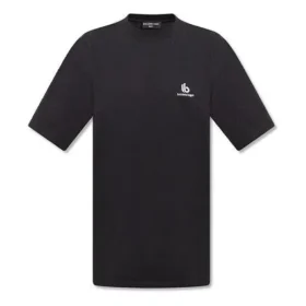 T-shirt à logo B sportif, coupe carrée « Black » 681045TLVN11070