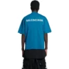 T-shirt à logo, coupe moyenne « Bleu » 612966TLVB99567