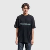 T-shirt à logo flou « Black Blue » 661705TKVD51070