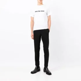 T-shirt à logo flou « Blanc Noir » 661705TKVD59040
