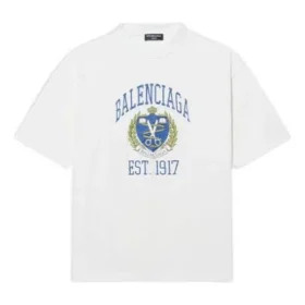 T-shirt à logo Varsity, coupe moyenne « Blanc » 612966TLV891375