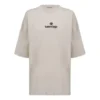 T-shirt à manches courtes « Alphabet » avec logo brodé, gris et blanc 641532TJVA99054