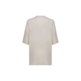 T-shirt à manches courtes « Alphabet » avec logo brodé, gris et blanc 641532TJVA99054