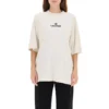 T-shirt à manches courtes « Alphabet » avec logo brodé, gris et blanc 641532TJVA99054