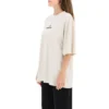 T-shirt à manches courtes « Alphabet » avec logo brodé, gris et blanc 641532TJVA99054