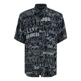 T-shirt à manches courtes avec imprimé logo typographique mixte « Noir Gris » 556854TELF21269