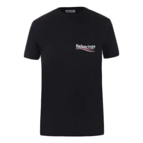 T-shirt à manches courtes avec logo alphabétique imprimé, noir 612964TIV521070