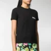 T-shirt à manches courtes avec logo alphabétique imprimé, noir 612964TIV521070