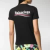 T-shirt à manches courtes avec logo alphabétique imprimé, noir 612964TIV521070