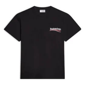 T-shirt à manches courtes avec logo de Political Campaign « Noir » 612964TKVJ11070