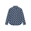 T-shirt à manches courtes avec logo griffonné, coupe large « Midnight Blue » 662983TLLJ48502