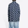 T-shirt à manches courtes avec logo griffonné, coupe large « Midnight Blue » 662983TLLJ48502