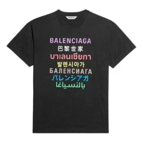 T-shirt à manches courtes avec logo imprimé « Noir » 612965TJVI32771 T-shirt à manches courtes avec logo imprimé « Noir » 612965TJVI32771