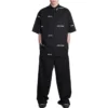 T-shirt à manches courtes avec logo sur toute la surface « Black White » 681702TOL651070