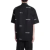 T-shirt à manches courtes avec logo sur toute la surface « Black White » 681702TOL651070