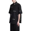 T-shirt à manches courtes avec logo sur toute la surface « Black White » 681702TOL651070