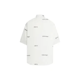 T-shirt à manches courtes avec logo sur toute la surface « White Black » 681702TOL659040