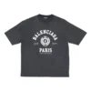 T-shirt à manches courtes avec logo Varsity « Washed Black » 612966TMV981000