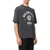 T-shirt à manches courtes avec logo Varsity « Washed Black » 612966TMV981000