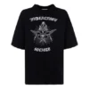 T-shirt à manches courtes avec slogan imprimé, noir 641532TJV781000