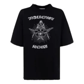 T-shirt à manches courtes avec slogan imprimé, noir 641532TJV781000 T-shirt à manches courtes avec slogan imprimé, noir 641532TJV781000