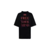 T-shirt à manches courtes avec slogan imprimé, noir 641532TJV781000
